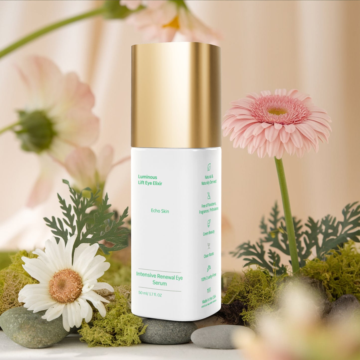 Brighten+Firm Eye Serum: Intensive Renewal Gold Cap